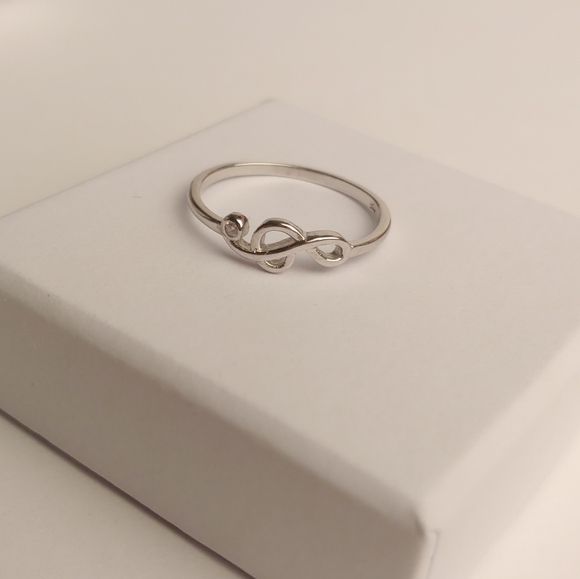 925 Sterling Silver Treble Clef Music Ring sz 6 - Picture 5 of 6